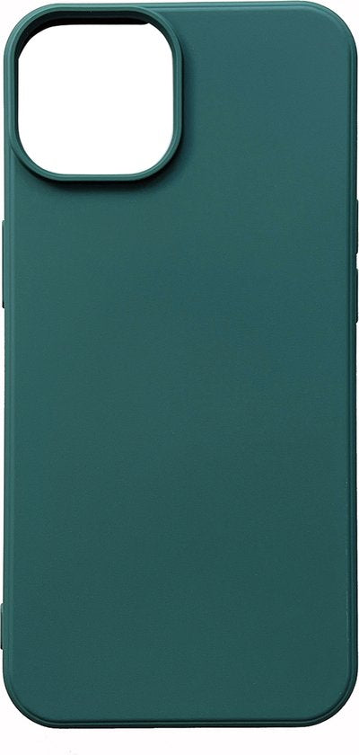 Apple iPhone 14 Plus Hoesje - Donker Groen - Microfiber Siliconen Back Cover