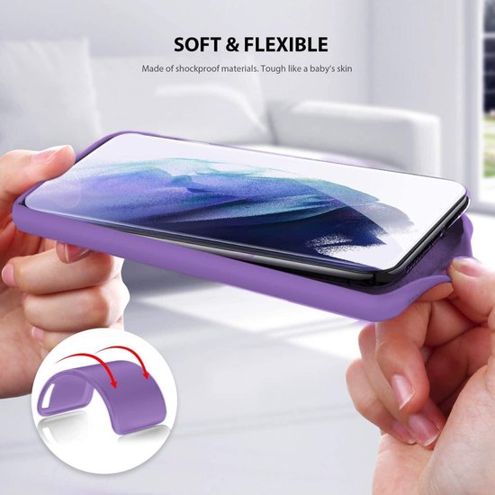 Samsung Galaxy S21 Plus Hoesje - Paars - Siliconen Back Cover