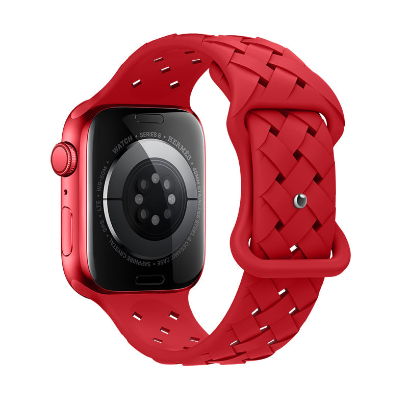 Apple Watch Bandje 44/45/46/49 mm - Hoco Flexible WA16 Siliconen - Rood