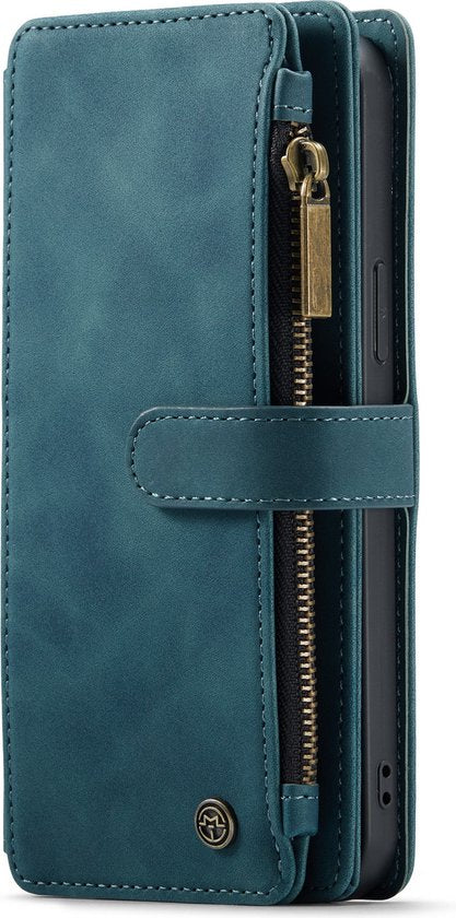 Apple iPhone 13 Pro Max Hoesje - Emerald Green - Luxe Bookcase met Rits