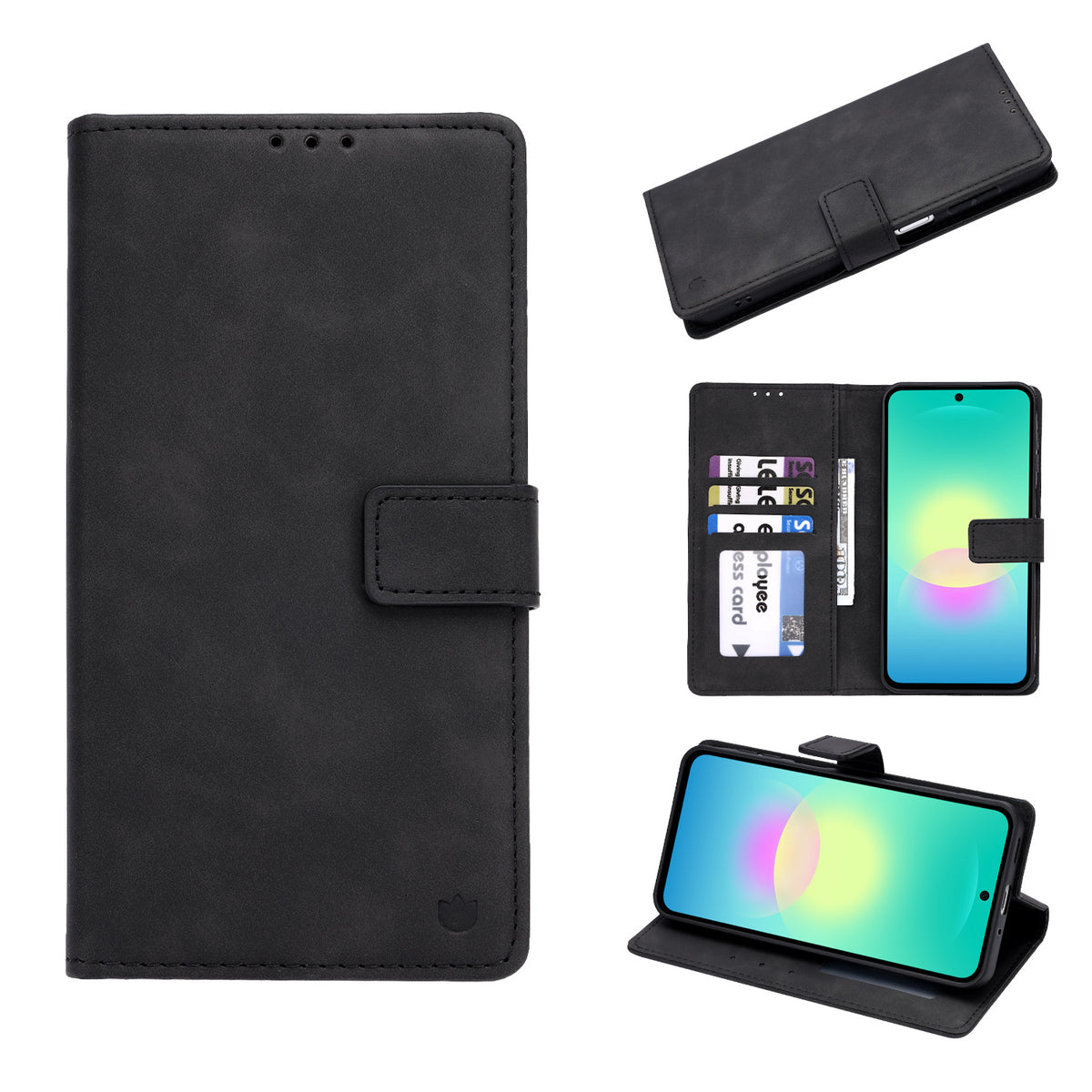 Samsung Galaxy A57 Hoesje - Charcoal Gray - Portemonnee Bookcase