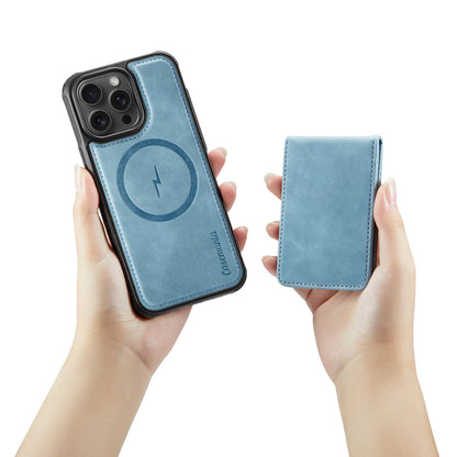 Apple iPhone 16 Pro Max Case - Aqua Blue - Faux Leather MagSafe Back Cover