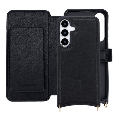 Samsung Galaxy S25 FE Hoesje - Zwart - CM Amsterdam Back Cover met Telefoonkoord