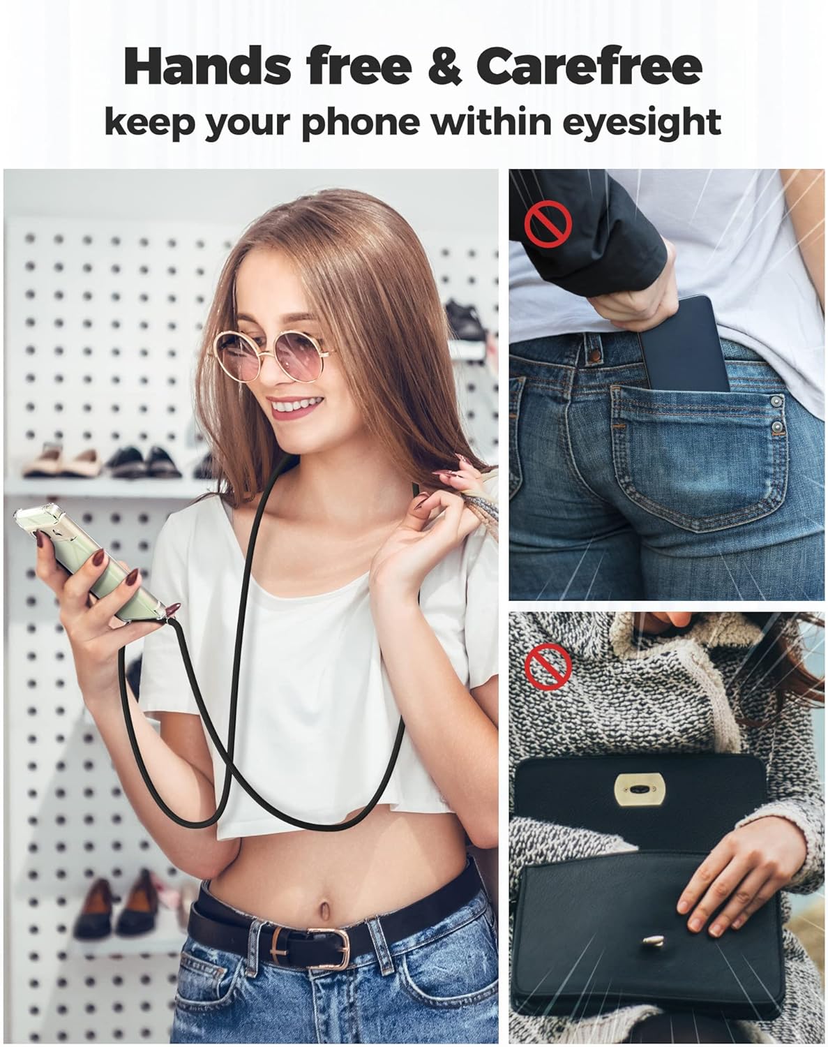 Google Pixel 7 Hülle - Transparent - Silikon-Backcover mit Handykette
