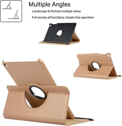 Samsung Galaxy Tab A 10.1 (2019) Tablethoes - Rosegoud - Draaibare Bookcase