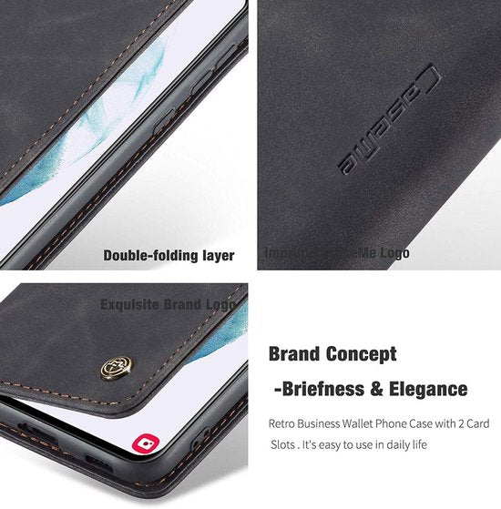 Samsung Galaxy S21 Plus Hülle - Charcoal Gray - Dünne Bookcase