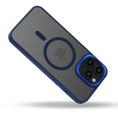 Apple iPhone 15 Pro Max Hoesje - Blauw - Bumper MagSafe Back Cover