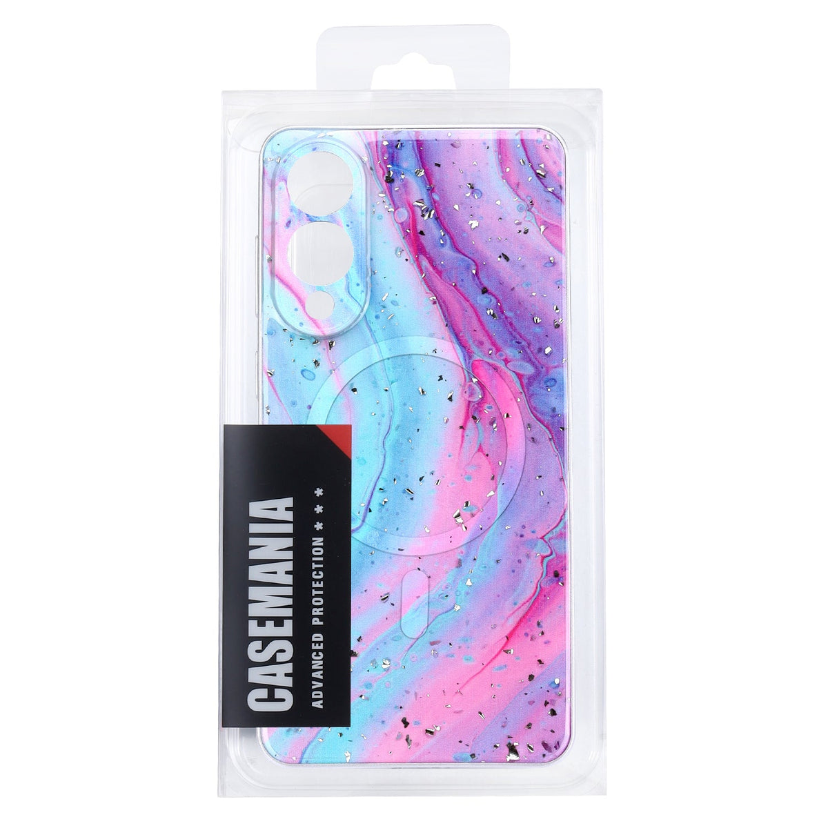 Samsung Galaxy S25 Edge Hülle - Unicorn - Marmor-Glitzer-MagSafe-Backcover