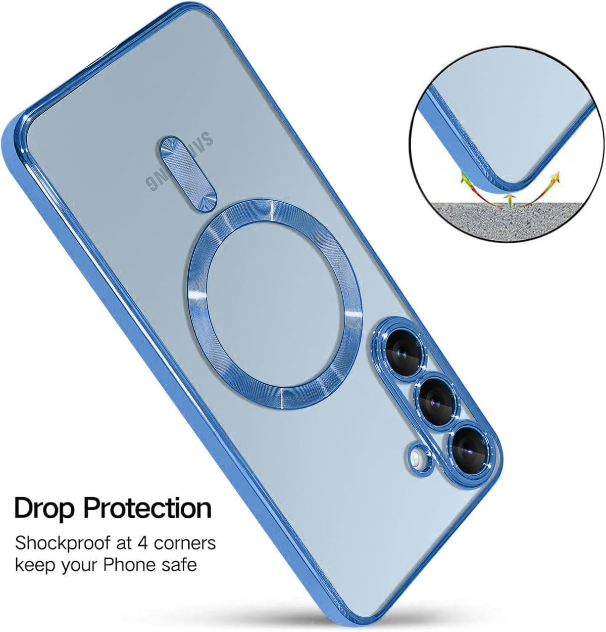 Samsung Galaxy S25 Plus Hoesje - Blauw - Siliconen MagSafe Back Cover