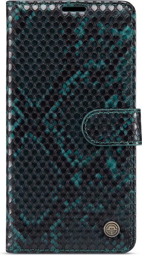Apple iPhone 13 Pro Max Hoesje - Groen - Slangen Bookcase