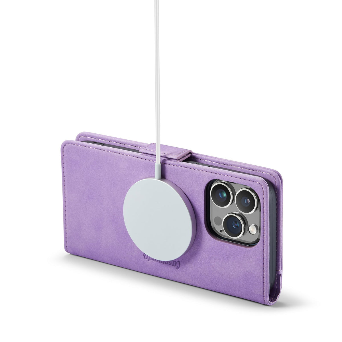 Apple iPhone 15 Pro Max Hoesje - Bright Lila - Portemonnee MagSafe Bookcase