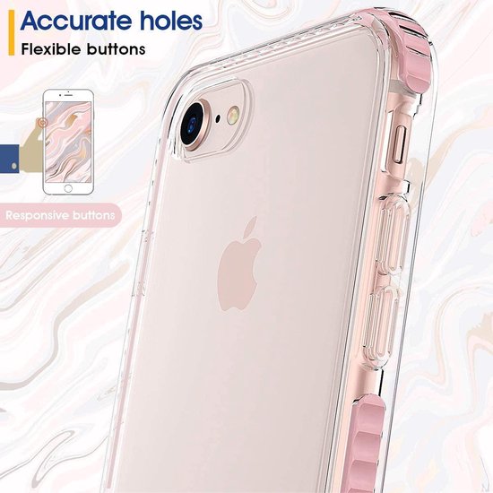 Apple iPhone SE (2020) Hoesje - Roze - Anti-Shock Back Cover