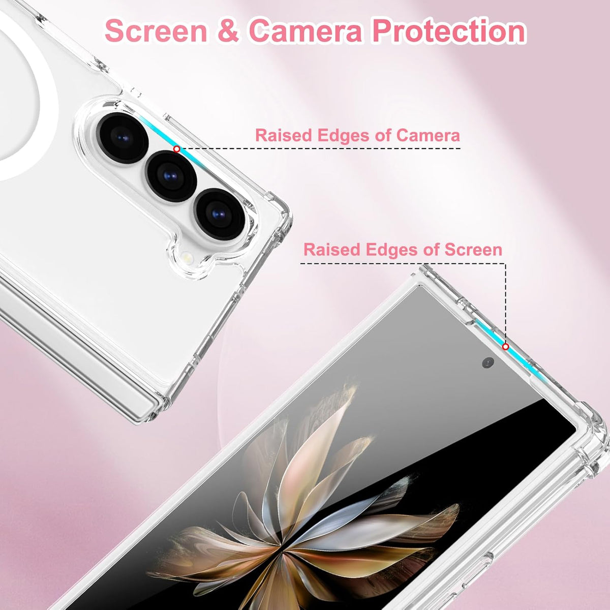 Samsung Galaxy Z Fold 6 Hoesje - Transparant - Anti-Shock MagSafe Back Cover
