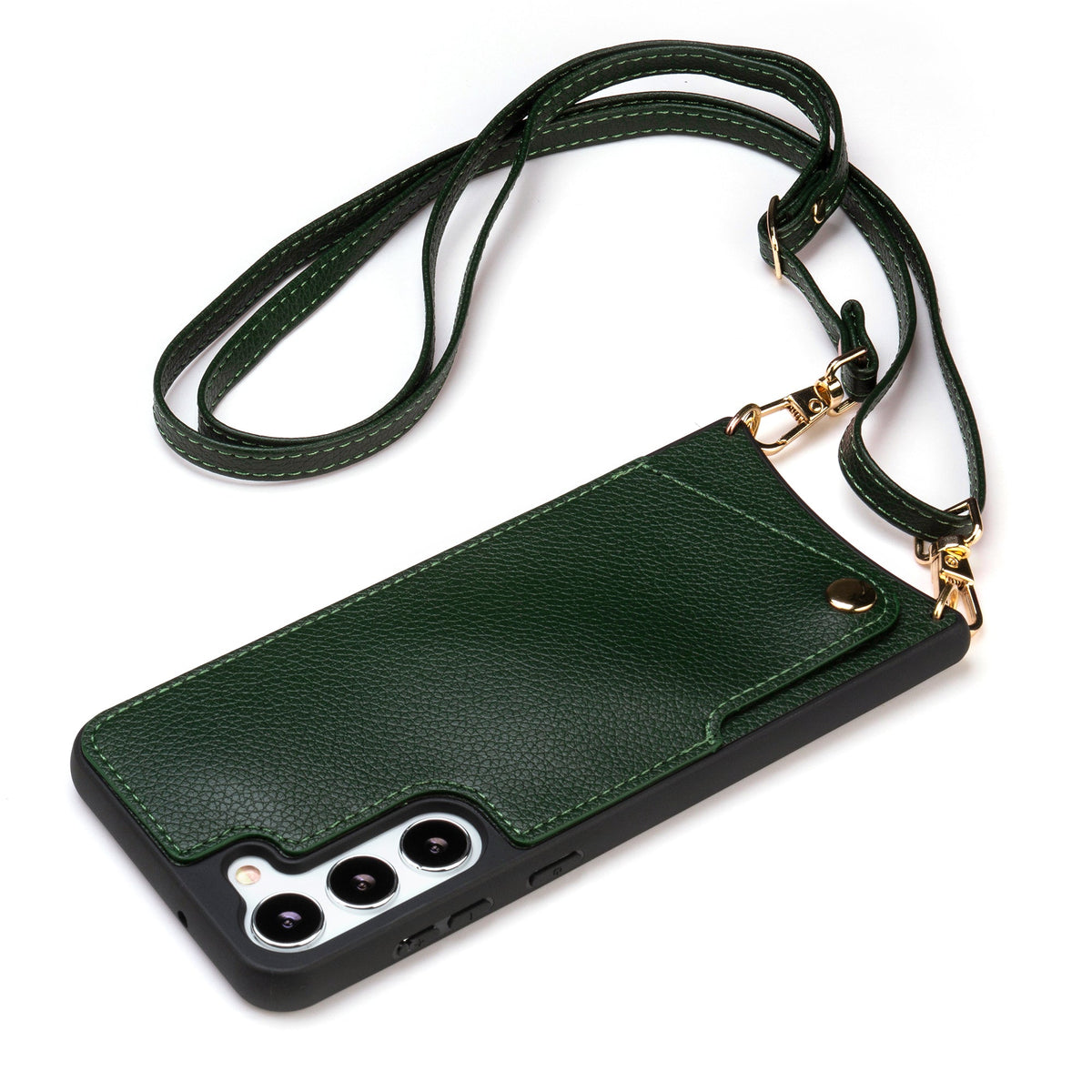 Samsung Galaxy S23 Hoesje - Groen - Back Cover met Pols Bandje