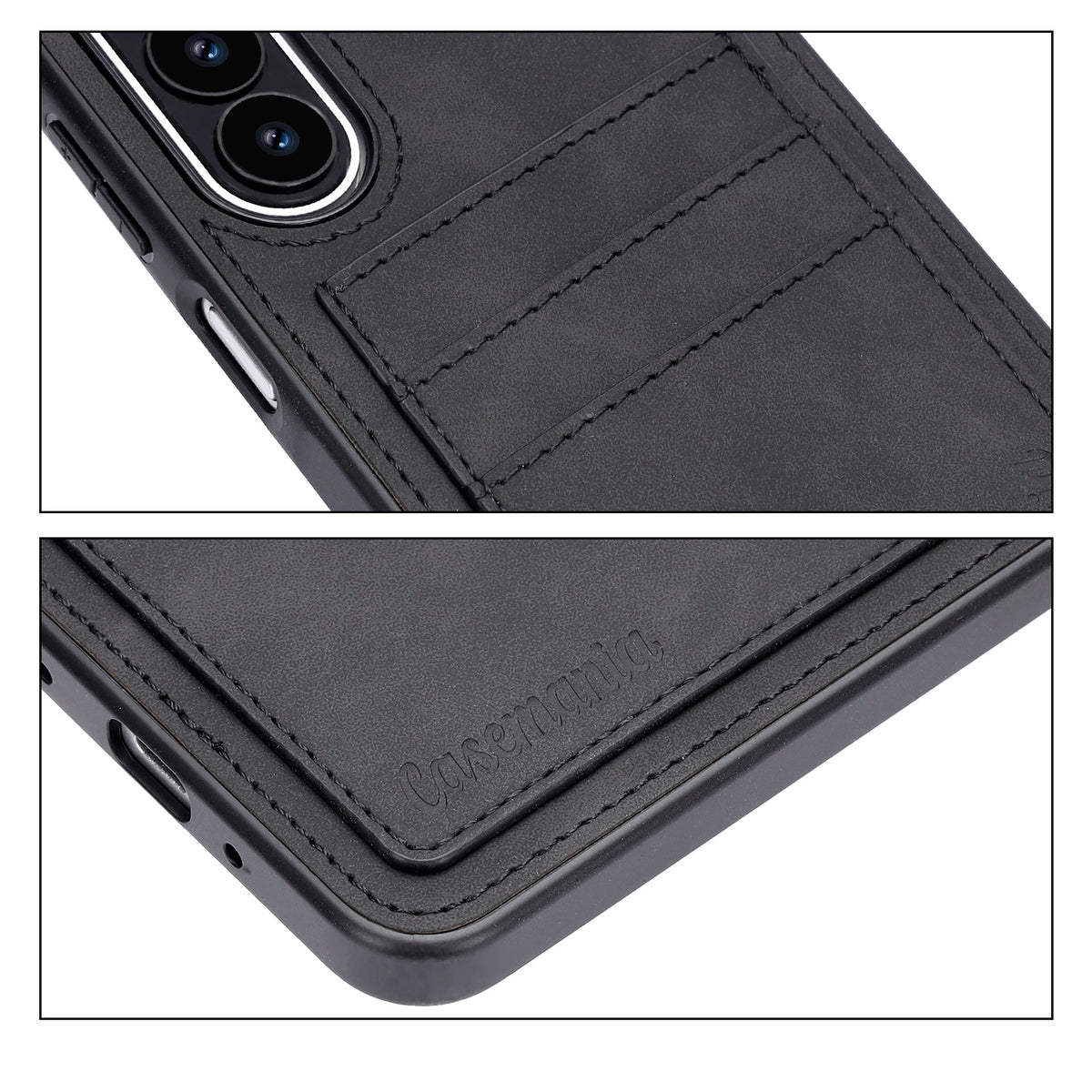Samsung Galaxy S26 FE Hoesje - Charcoal Gray - Kunstleren Back Cover met Pasjeshouder