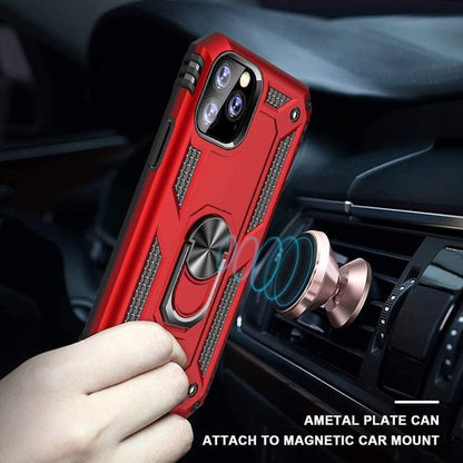 Apple iPhone 11 Pro Hoesje - Rood - Armor Kickstand Back Cover