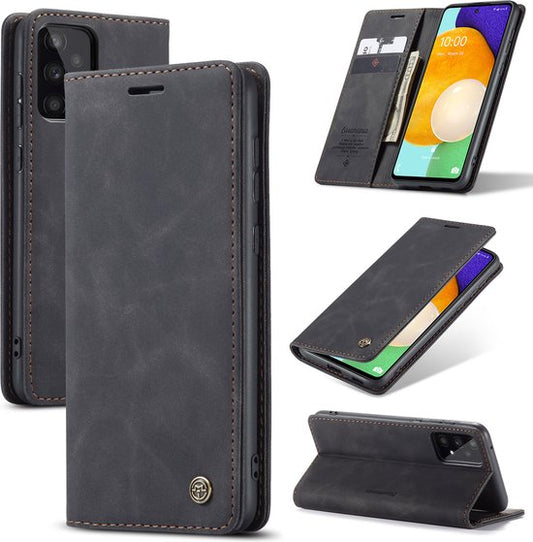 Samsung Galaxy A53 5G Hoesje - Charcoal Gray - Dunne Bookcase met Pasjeshouder