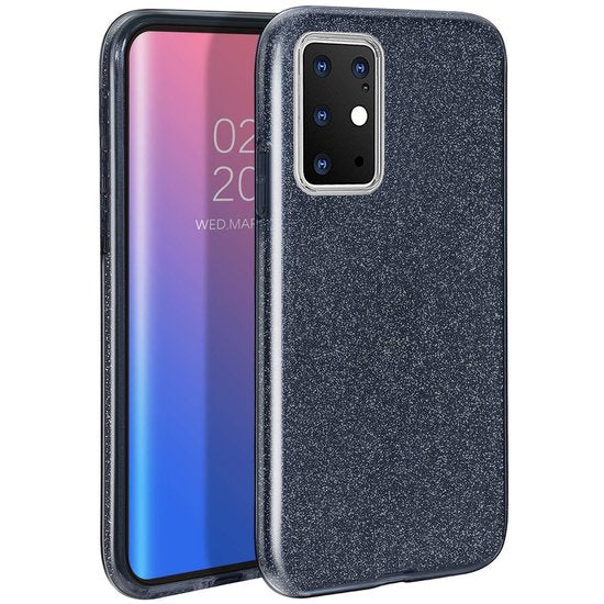 Samsung Galaxy S20 Plus Hoesje - Zwart - Glitter Back Cover