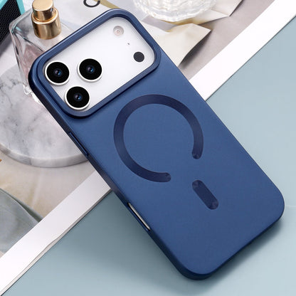 Apple iPhone 17 Pro Max Case - Dark Blue - Matte Silicone MagSafe Back Cover