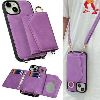 Apple iPhone 14 Plus Hoesje - Bright Lila - Luxe MagSafe Bookcase met Telefoonkoord