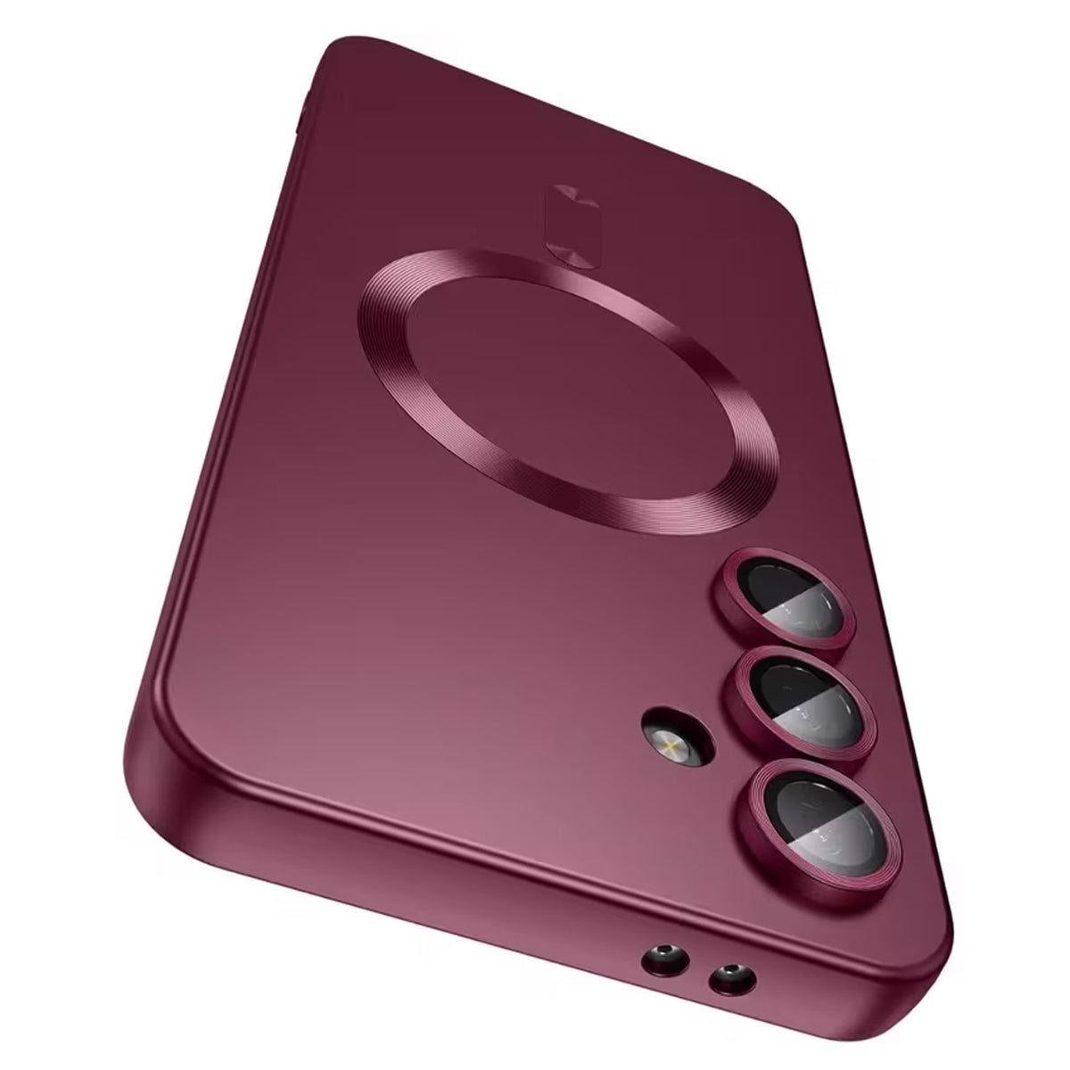Samsung Galaxy A57 Hoesje - Wijn Rood - Matte Siliconen MagSafe Back Cover
