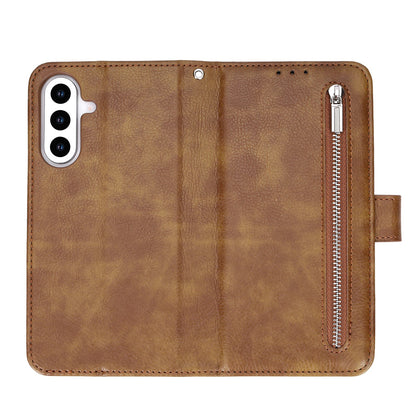 Samsung Galaxy S26 Hoesje - Bruin - Luxe Bookcase met Rits