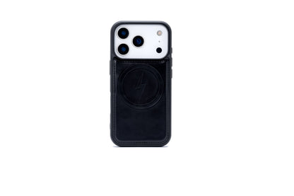 Apple iPhone Air Hoesje - Charcoal Gray - Echt Leren MagSafe Bookcase