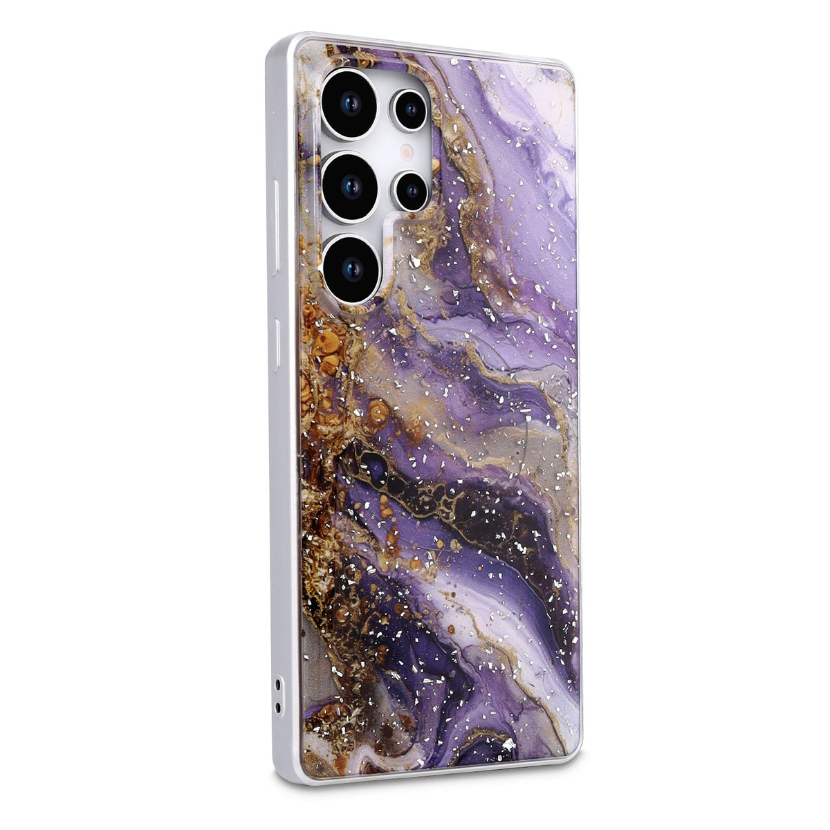 Samsung Galaxy S25 Ultra Hoesje - Paars - Marmer MagSafe Back Cover