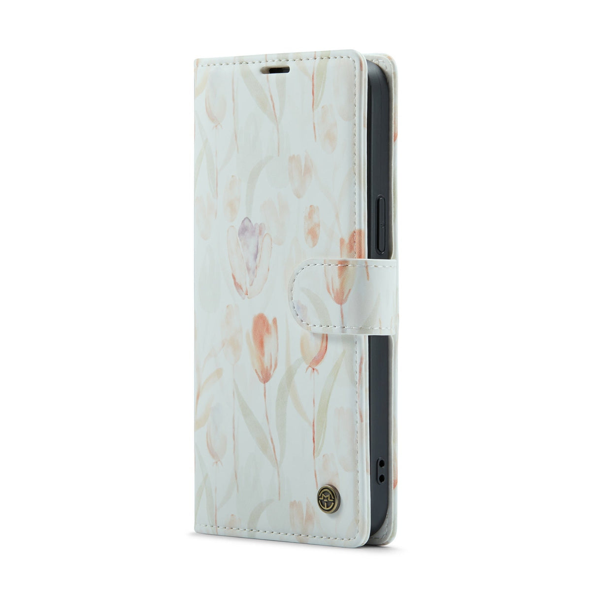 Apple iPhone 14 Pro Hoesje - Tulpen - Print Bookcase