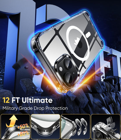 iPhone 13 Hoesje - Transparant - Anti-Shock MagSafe Back Cover