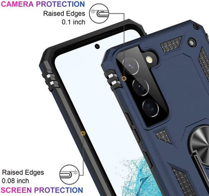 Samsung Galaxy S22 Plus Hoesje - Blauw - Armor Kickstand Back Cover