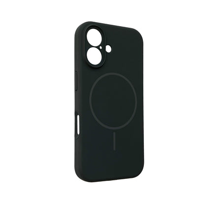 Apple iPhone 16 Plus Case - Black - Extra Strong Liquid Silicone MagSafe Back Cover with Magnetic Ring