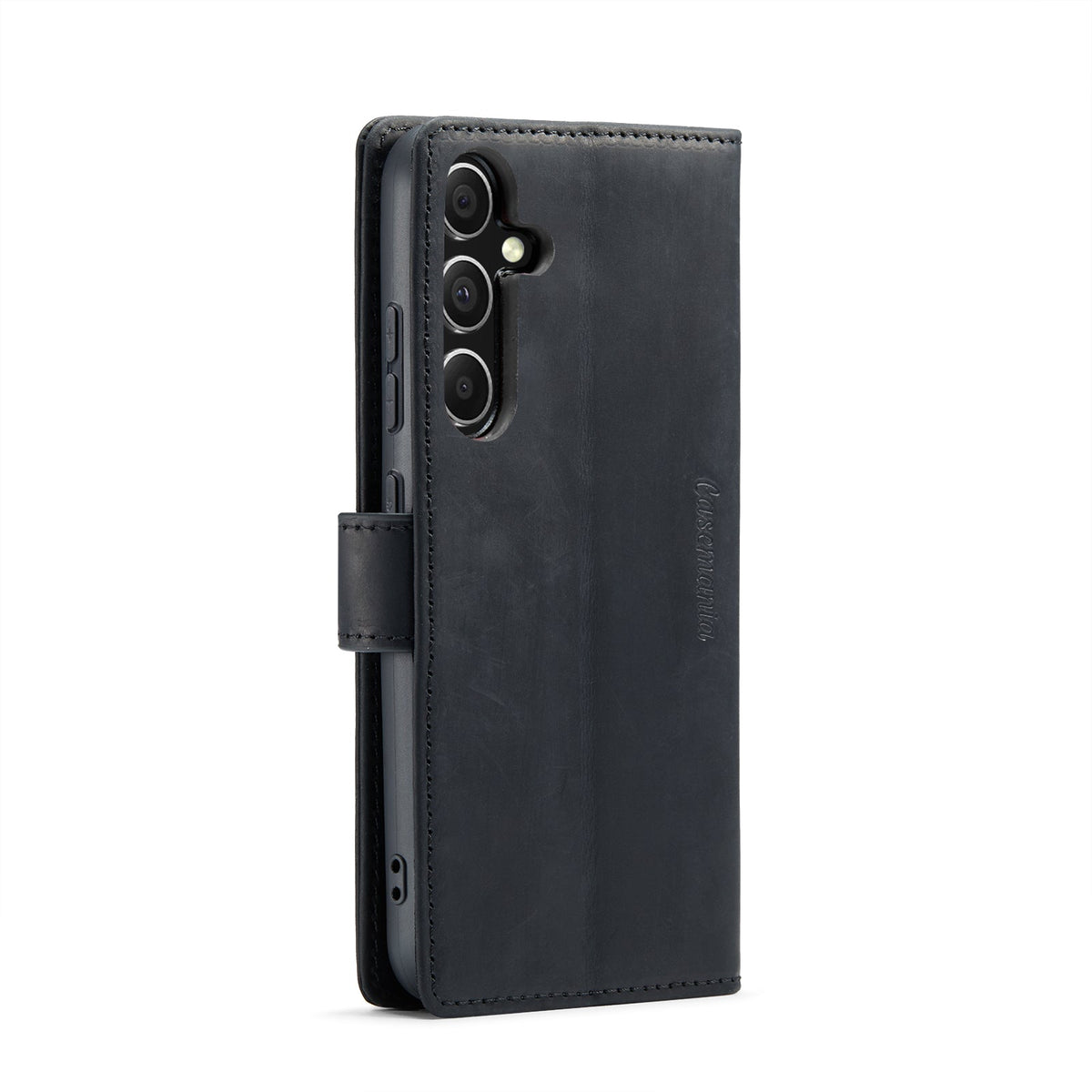 Samsung Galaxy S24 Plus Hoesje - Charcoal Gray - Echt Leren Bookcase