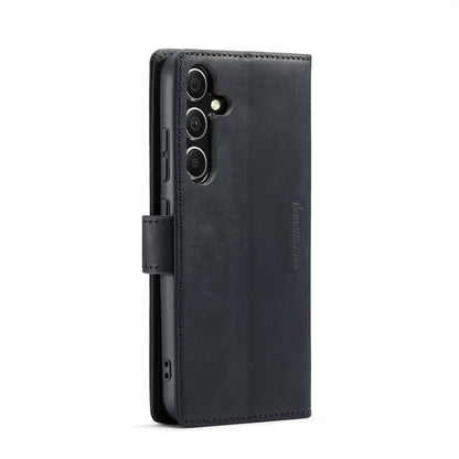 Samsung Galaxy S24 Plus Hoesje - Charcoal Gray - Echt Leren Bookcase