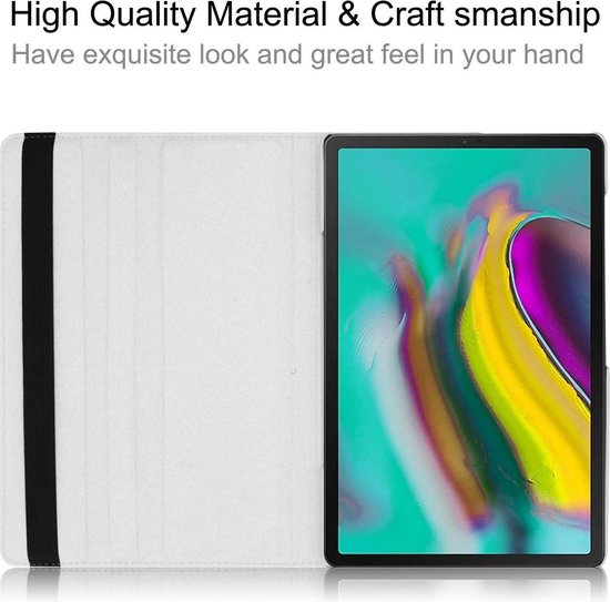Samsung Galaxy Tab S6 Lite Tablethoes - Wit - Draaibare Bookcase
