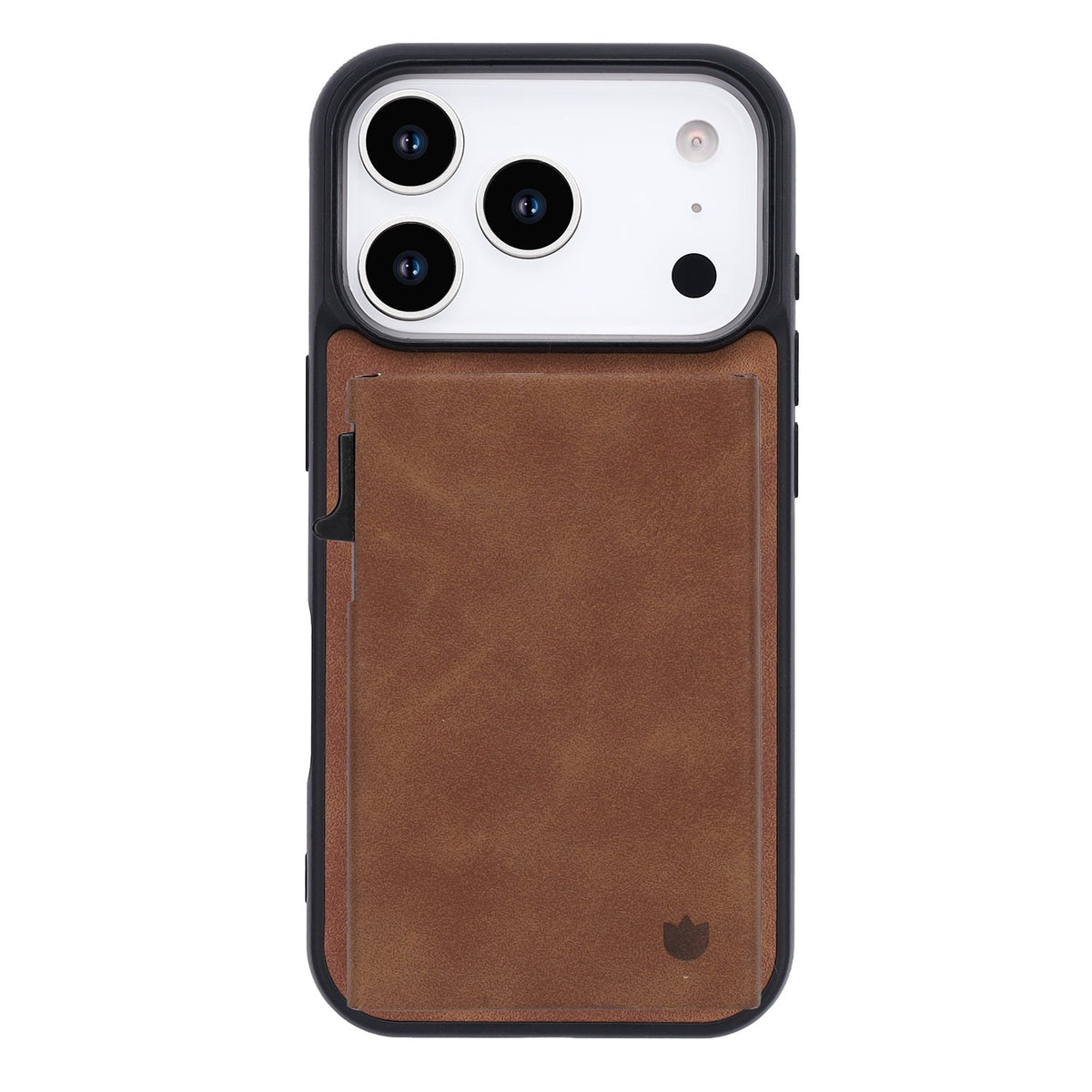 Apple iPhone 18 Pro Max Hoesje - Sienna Brown - Kunstleren MagSafe Back Cover met Uitschuifbare Pasjeshouder