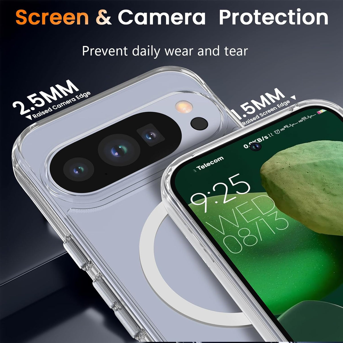 Google Pixel 10 Pro XL Hoesje - Transparant - Anti-Shock MagSafe Back Cover