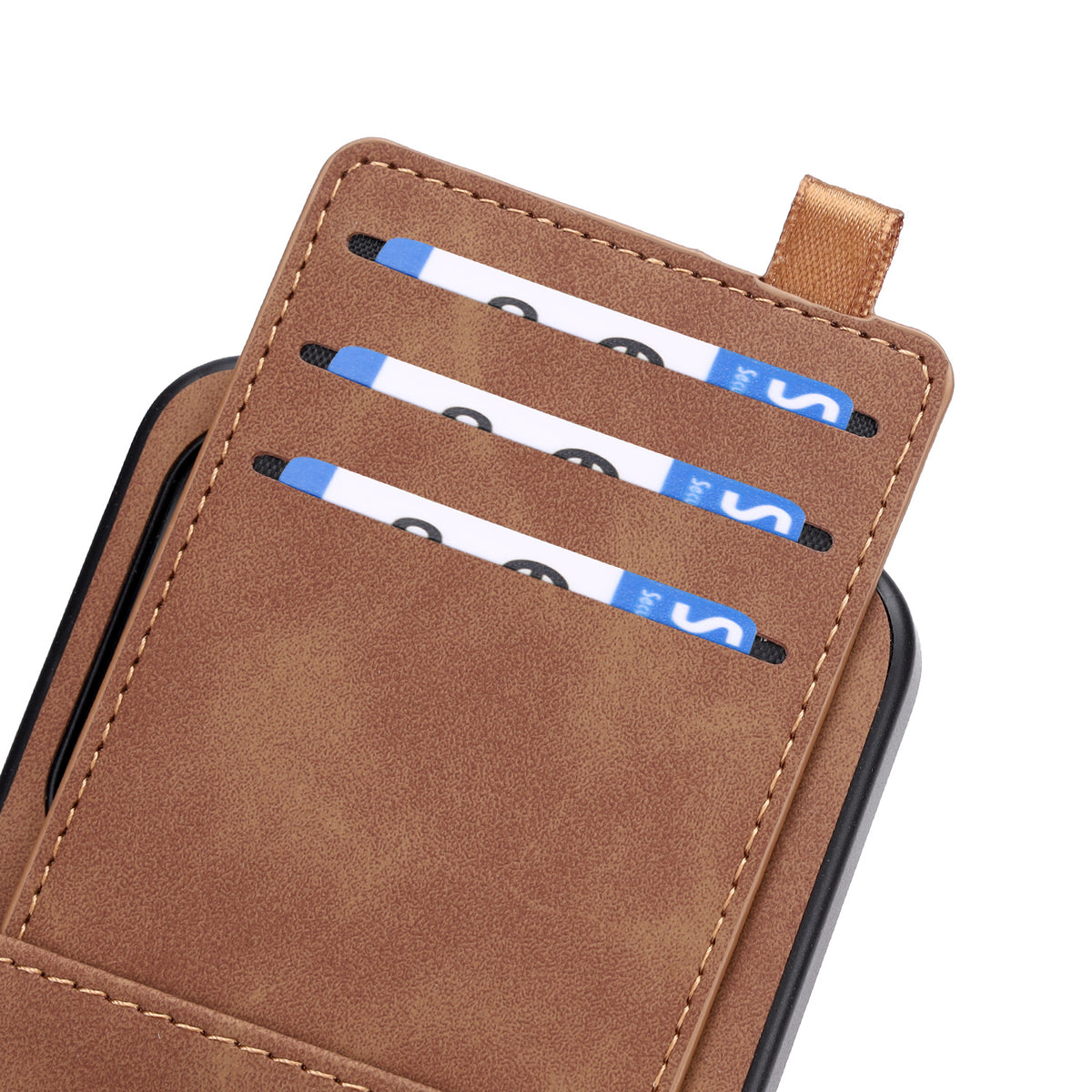 Samsung Galaxy A27 Hoesje - Sienna Brown - Kunstleren Back Cover met Pull-Tab Pasjeshouder