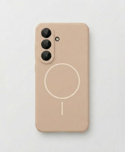Samsung Galaxy S26 Plus Hoesje - Beige - Zachte Liquid Siliconen MagSafe Back Cover