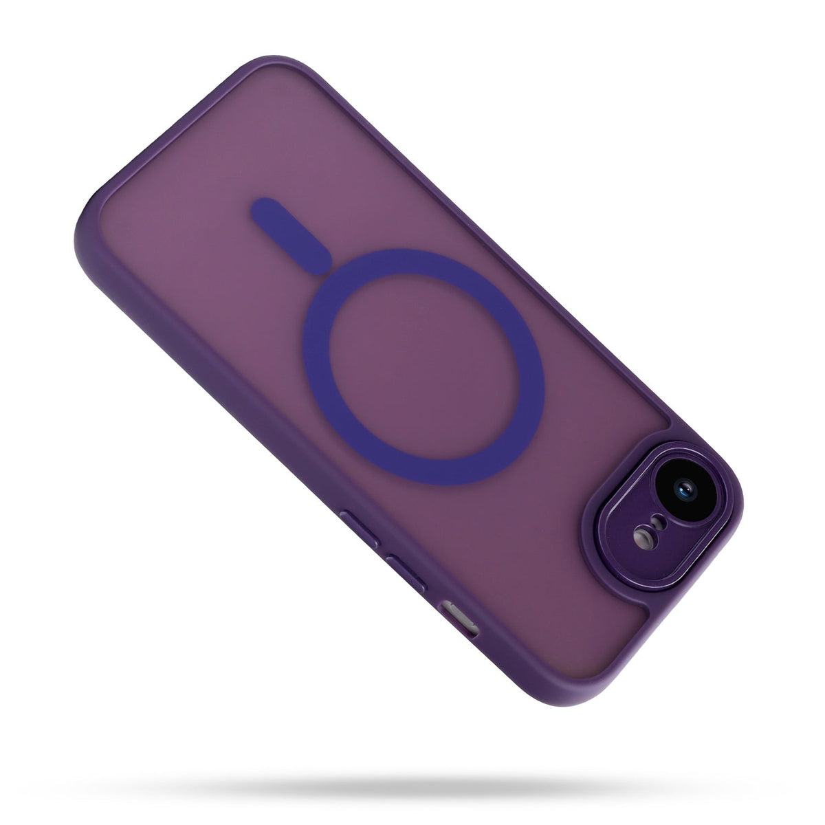 Apple iPhone 17e Hoesje - Paars met Pols Bandje - Matte Armor MagSafe Back Cover met Telefoonkoord