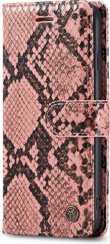 Apple iPhone SE (2020) Hoesje - Roze - Slangen Bookcase
