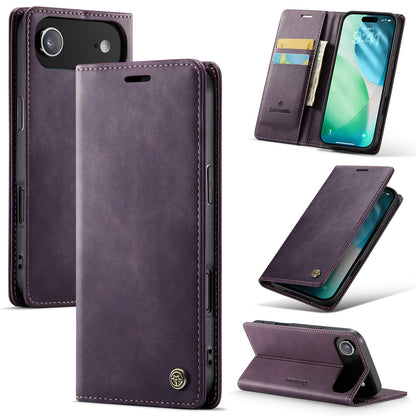 Apple iPhone Air Hoesje - Dark Purple - Luxe Dunne Bookcase