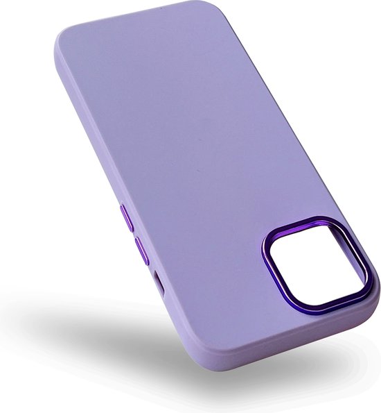 Apple iPhone 14 Hoesje - Paars - Shockproof Siliconen Back Cover