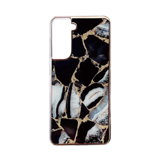 Samsung Galaxy S23 FE Case - Black - Silicone Marble Back Cover