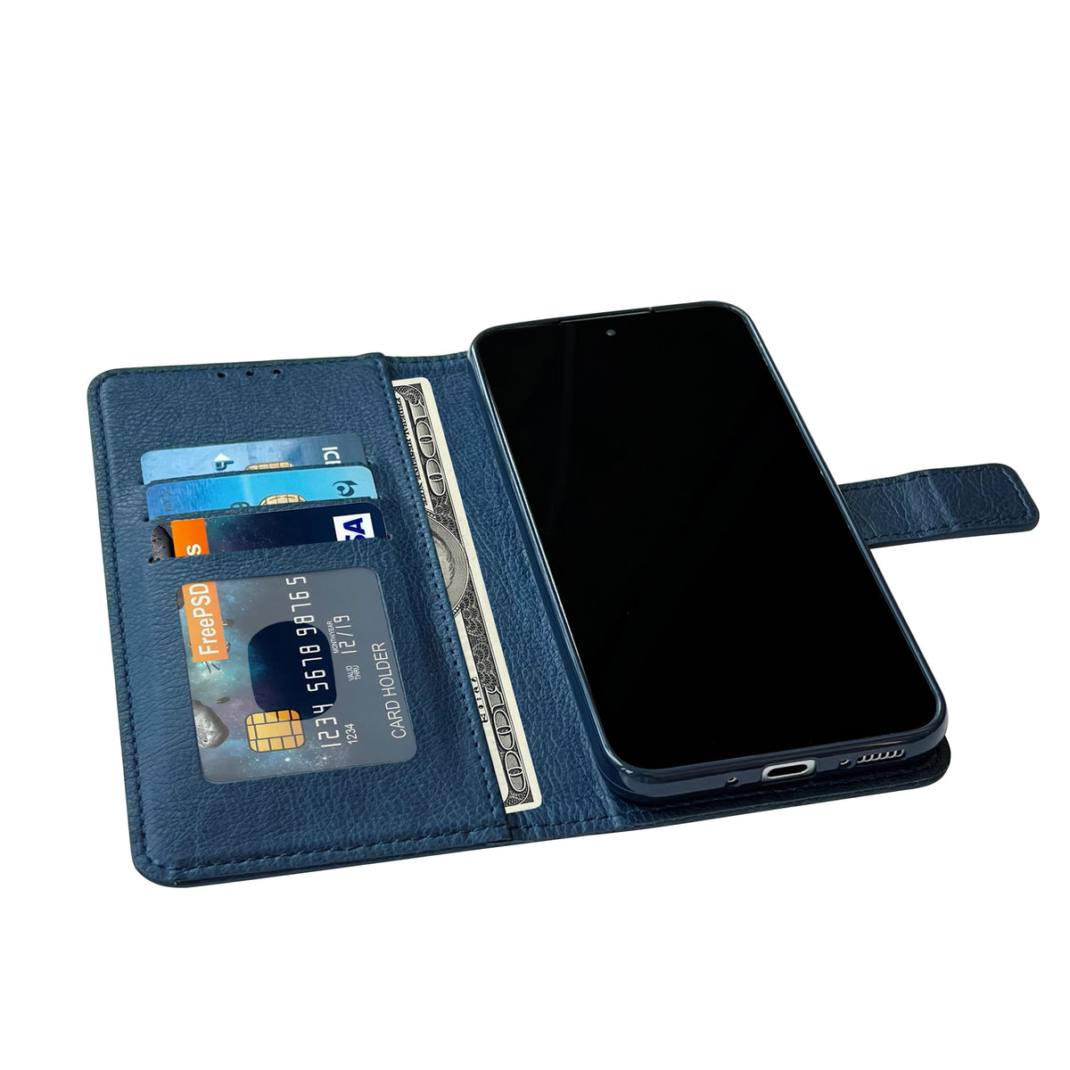 Apple iPhone 15 Pro Hoesje - Blauw - Bookcase