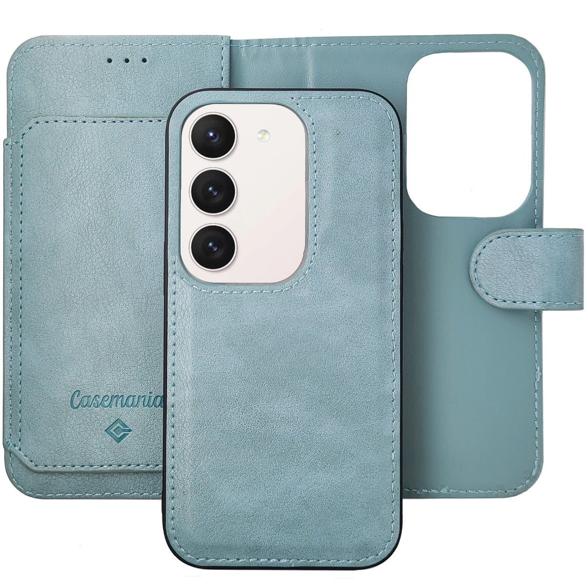 Samsung Galaxy A15 5G Hoesje - Licht Blauw - 2 in 1 Bookcase met 10 Kaart Vakken