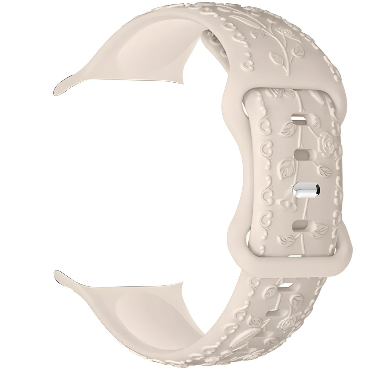 Apple Watch Bandje 38/40/41/42 mm - Hoco 3D Bloemen Siliconen - Starlight