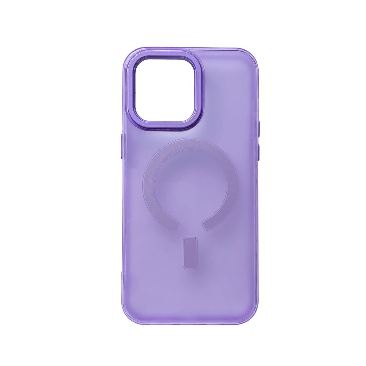 Apple iPhone 15 Pro Max Hoesje - Paars - Matte Hybrid Siliconen MagSafe Back Cover