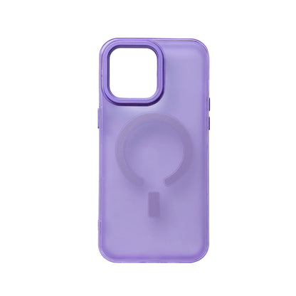 Apple iPhone 15 Plus Hoesje - Paars - Matte Hybrid Siliconen MagSafe Back Cover