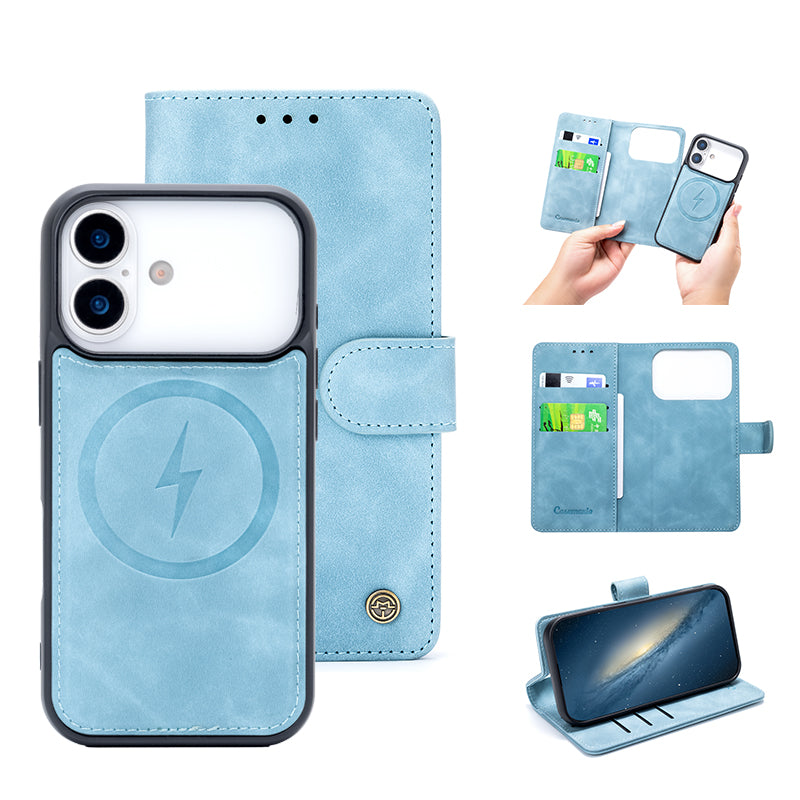 Apple iPhone 18 Pro Hoesje - Aqua Blue - 2 in 1 MagSafe Bookcase